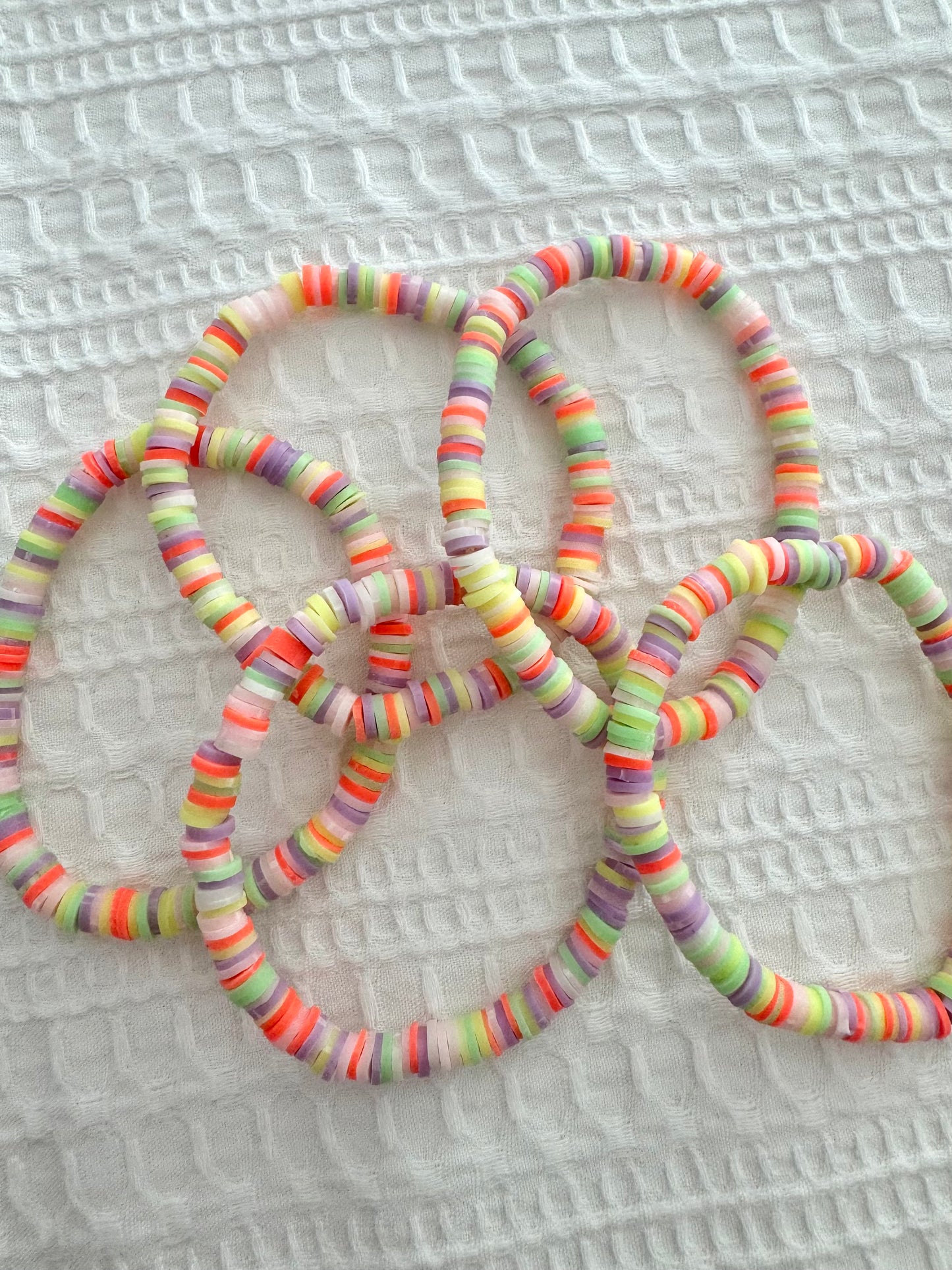 Rainbow Clay Beaded Bracelet