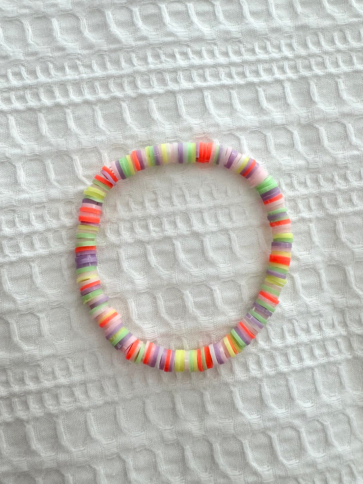 Rainbow Clay Beaded Bracelet