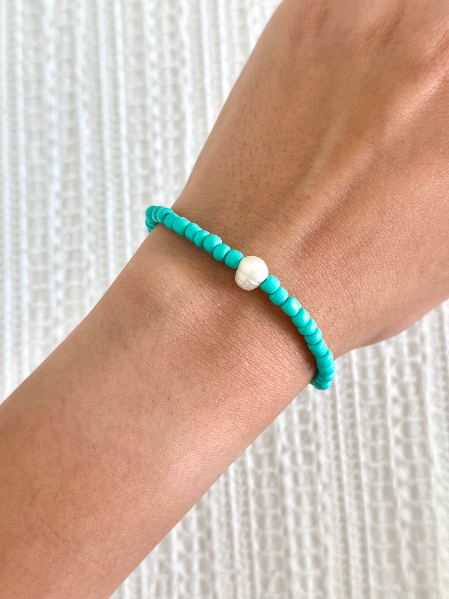 Aquamarine Beaded Bracelet