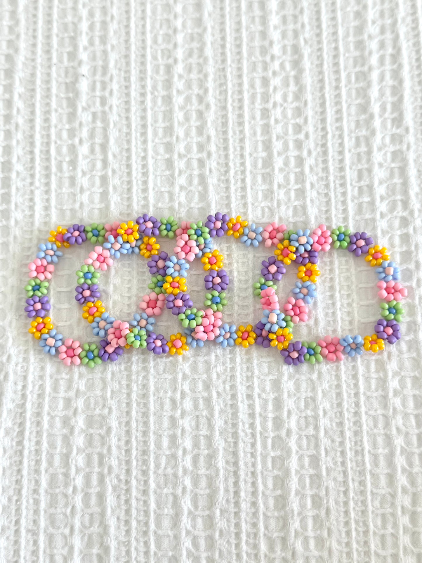 Spring Flowers Beaded Bracelet