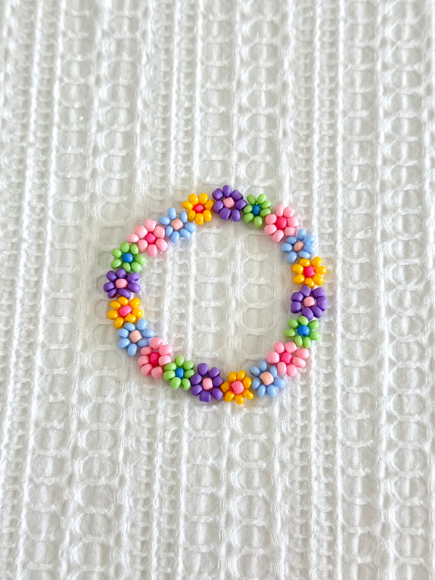 Spring Flowers Beaded Bracelet