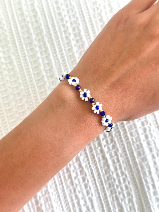 Blue Diamonds Beaded Bracelet