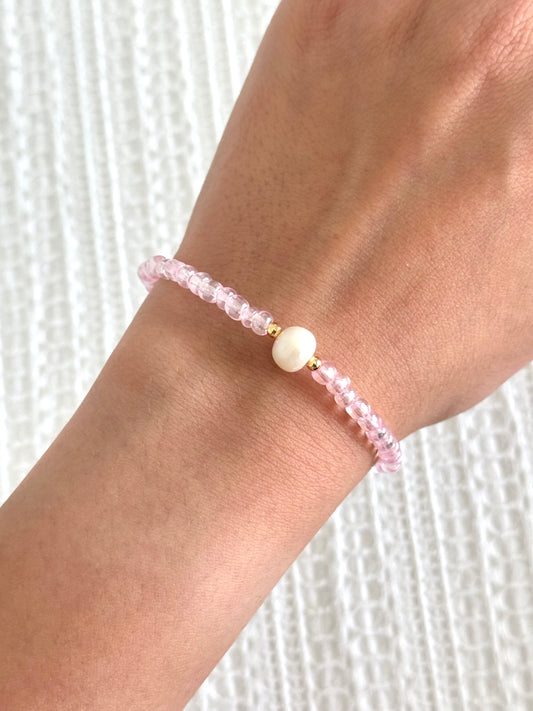 Pink Pearl Beaded Bracelet