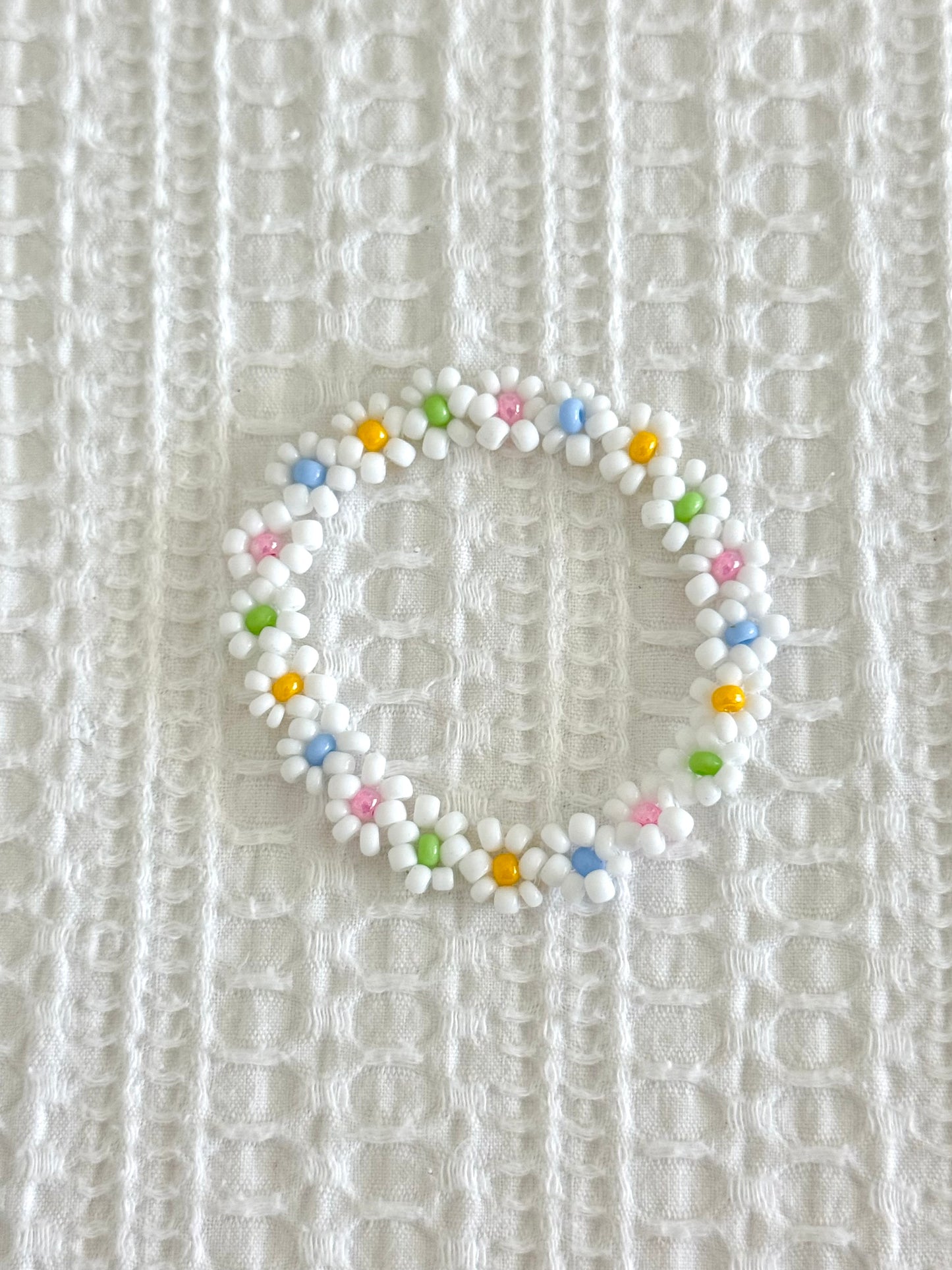 Pastel Flowers Beaded Bracelet